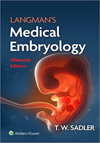 langmans medical embryology 15th edition t.w. sadler 197517996x, 978-1975179960
