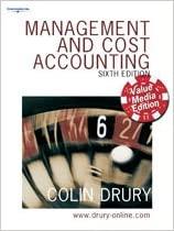management and cost accounting 6th edition colin drury 1844807037, 978-1844807031