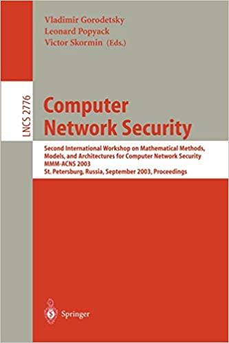 computer network security 1st edition vladimir gorodetsky, leonard popyack, victor skormin 3540407979,