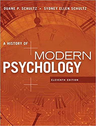 a history of modern psychology 11th edition duane p. schultz, sydney ellen schultz 1305630041, 978-1305630048