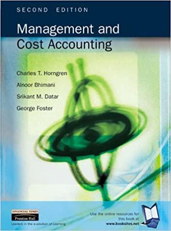 management and cost accounting 2nd edition charles t. horngren  (author), alnoor bhimani (author), srikant m.