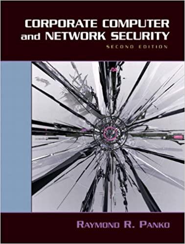 corporate computer and network security 2nd edition raymond r. panko 0131854755, 9780131854758