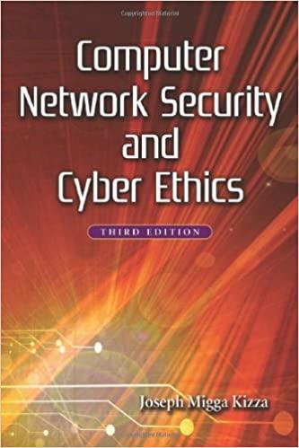 computer network security and cyber ethics 3rd edition joseph migga kizza 0786449934, 978-0786449934