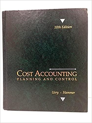 cost accounting planning and control 10th edition adolph matz, milton f. usry 0538809256, 978-0538809252