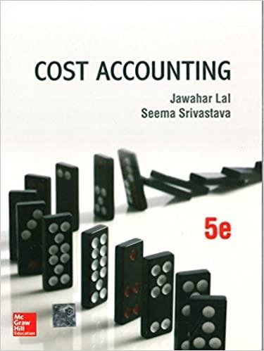 cost accounting 5th edition srivastava lal, jawahar lal 1259026523, 978-1259026522
