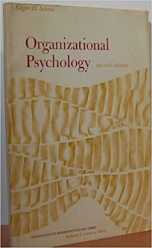 organizational psychology 2nd edition edgar h. schein 0136411266, 978-0136411260