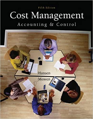 cost management accounting and control 5th edition don r. hansen, maryanne m. mowen 0324233108, 978-0324233100