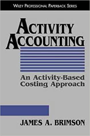 activity accounting an activity-based costing approach 1st edition james a. brimson 0471196282, 978-0471196280