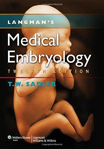 langmans medical embryology 12th edition t.w. sadler 1451113420, 978-1451113426