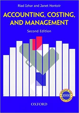 accounting costing and management 2nd edition riad izhar, janet hontoir 9780198328230