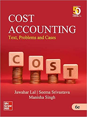 cost accounting 6th edition jawahar lal, seema srivastav 9353168384, 978-9353168384