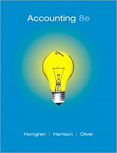 accounting chapters 14-23 8th edition charles t. horngren, walter t. harrison jr, m. suzanne oliver