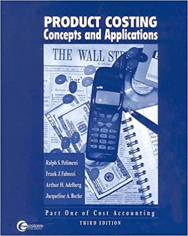 product costing concepts and applications 3rd edition ralph s. polimeni 0072390840, 978-0072390841