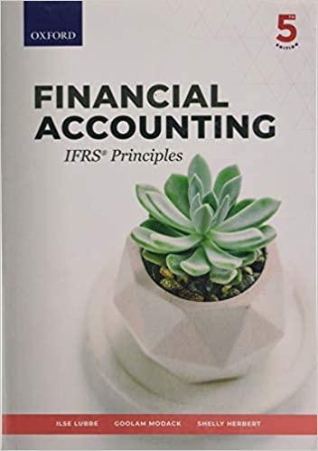 financial accounting ifrs principles 5th edition ilse lubbe, goolam modack, shelly herbert 0190746920,