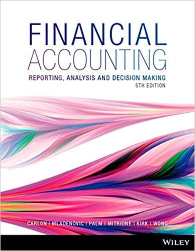 financial accounting reporting analysis and decision making 5th edition shirley carlon, rosina mladenovic