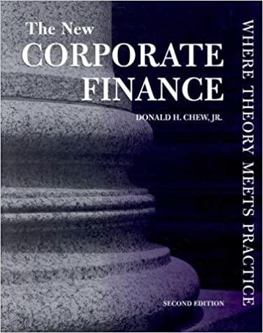 the new corporate finance 2nd edition donald h. chew 007011675x, 978-0070116757
