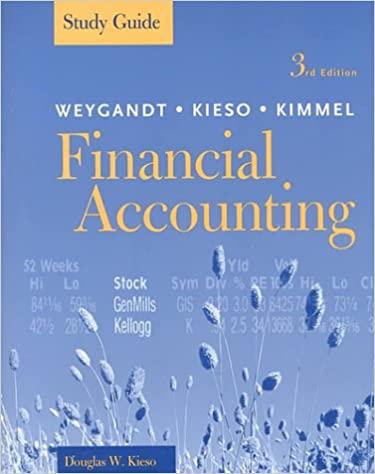 financial accounting 3rd edition paul d. kimmel, jerry j. weygandt, donald e. kieso 0471372668, 978-0471372660