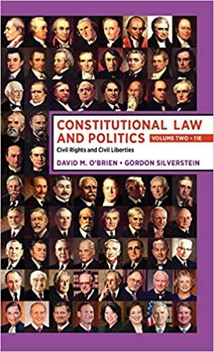 constitutional law and politics volume 2 civil rights and civil liberties 11th edition david m. o brien,