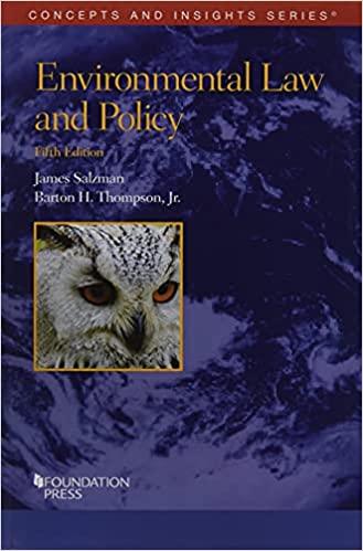 environmental law and policy 5th edition james salzman, barton thompson jr. 1683287908, 978-1683287902