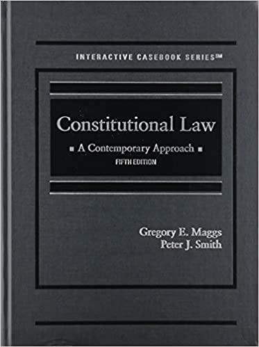 constitutional law a contemporary approach 5th edition gregory maggs, peter smith 1684675715, 978-1684675715