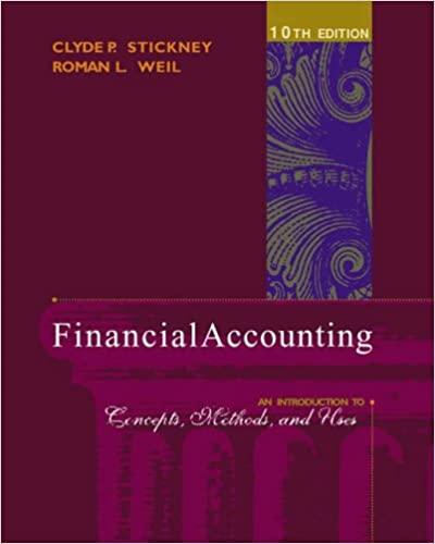 financial accounting an introduction to concepts methods and uses 10th edition clyde p. stickney, roman l.