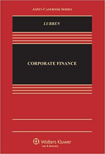 corporate finance 5th edition stephen j. lubben 1454833874, 978-1454833871