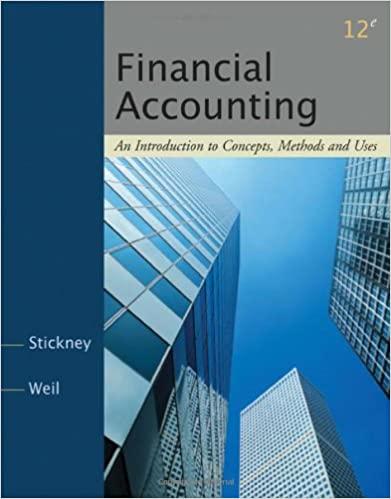 financial accounting an introduction to concepts methods and uses 12th edition clyde p. stickney, roman l.