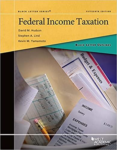 federal income taxation 15th edition david hudson, stephen lind, kevin yamamoto 1683288106, 978-1683288107