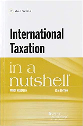 international taxation in a nutshell 12th edition mindy herzfeld 1684673461, 978-1684673469