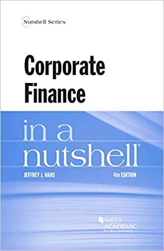corporate finance in a nutshell 4th edition jeffrey haas 1647082811, 978-1647082819