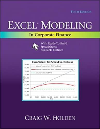 excel modeling in corporate finance 5th edition craig holden 0205987257, 978-0205987252