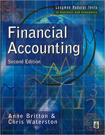 financial accounting longman modular texts in business and economics 2nd edition christopher waterston, anne
