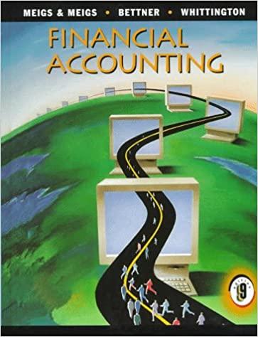 financial accounting 9th edition walter b. meigs, robert f. meigs, mark bettner, ray whittington 0070434360,