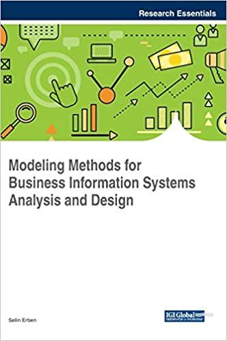 modeling methods for business information systems analysis and design 1st edition selin erben 1522555226,