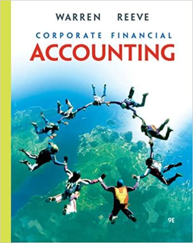 corporate financial accounting 9th edition carl s. warren, james m. reeve 0324381921, 978-0324381924