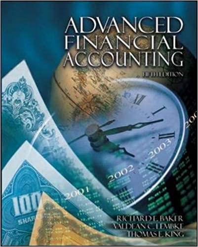 advanced financial accounting 5th edition richard e. baker, valdean c. lembke, thomas e. king 0072444126,