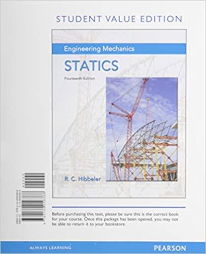 engineering mechanics statics 14th edition russell hibbeler 0134056388, 978-0134056388
