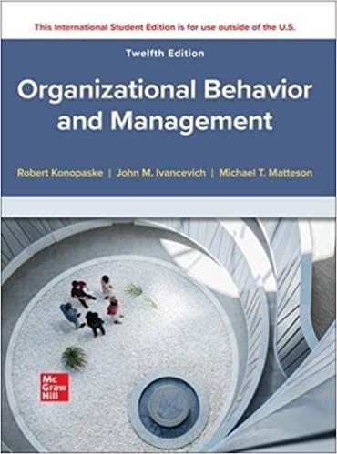 organizational behavior and management 12th international edition robert konopaske, john m. ivancevich,