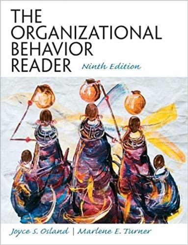 organizational behavior reader 9th edition joyce s osland, marlene e. turner 0136125514, 978-0136125518