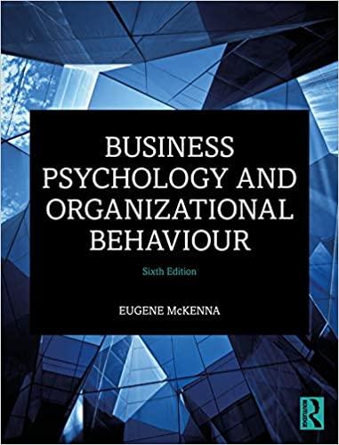 business psychology and organizational behaviour 6th edition eugene mckenna 1138182621, 978-1138182622