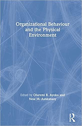 organizational behaviour and the physical environment 1st edition oluremi b. ayoko, neal m. ashkanasy