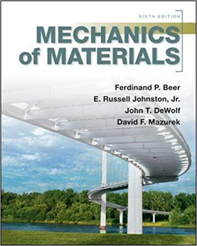 mechanics of materials 6th edition ferdinand beer, e. russell johnston, jr, john dewolf, david mazurek