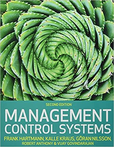 management control systems 2nd edition frank g.h. hartmann professor, kalle kraus, göran nilsson, robert n.