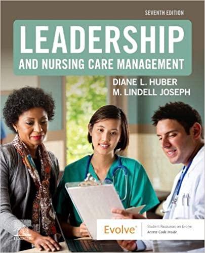 leadership and nursing care management 7th edition diane huber, m. lindell joseph 0323697119, 978-0323697118