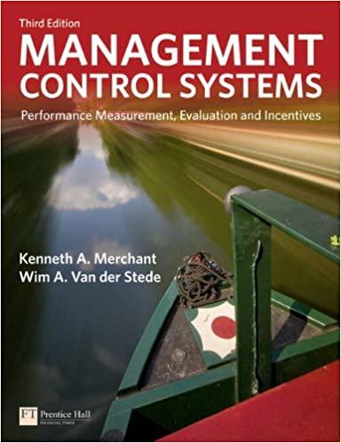 management control systems performance measurement evaluation and incentives 3rd edition kenneth merchant,