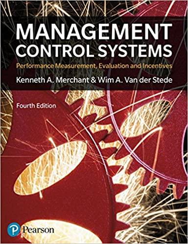management control systems performance measurement evaluation and incentives 4th edition kenneth merchant,