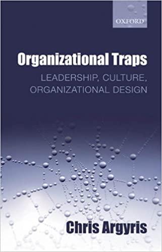 organizational traps leadership culture organizational design 1st edition chris argyris 0199586160,