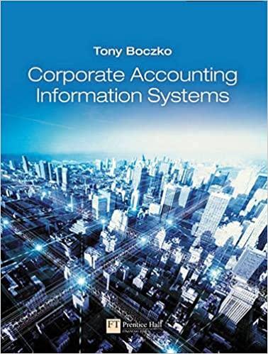 corporate accounting information systems 1st edition tony boczko 0273684876, 978-0273684879