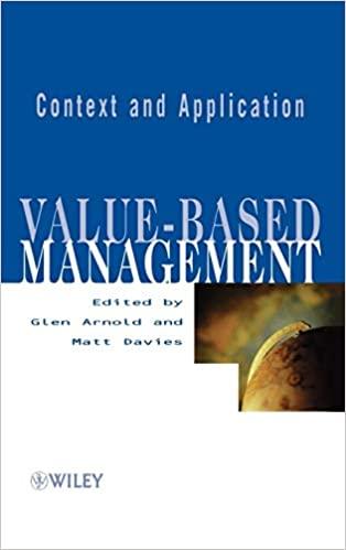 value based management context and application 1st edition glen arnold, matt davies 0471899860, 978-0471899860