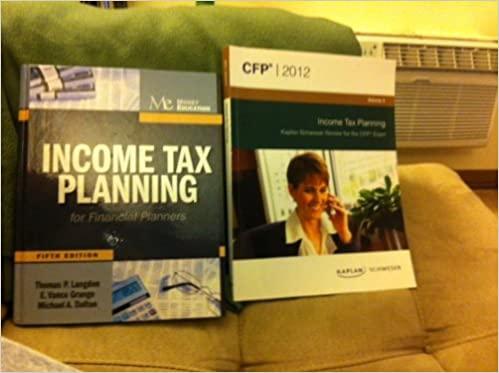 income tax planning 5th edition thomas p. langdon, e. vance grange, michael a. dalton 1936602075,